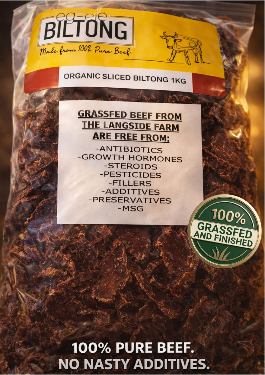 Organic Sliced Biltong 1kg